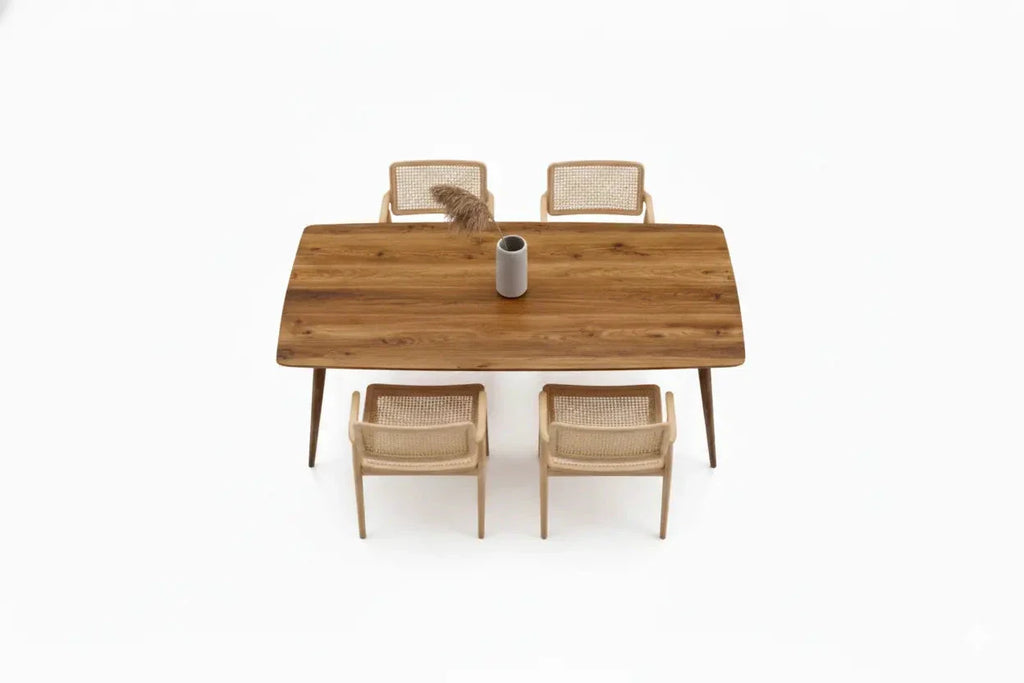 Edge Glued Hardwood Dining Table - Solid Kitchen Table