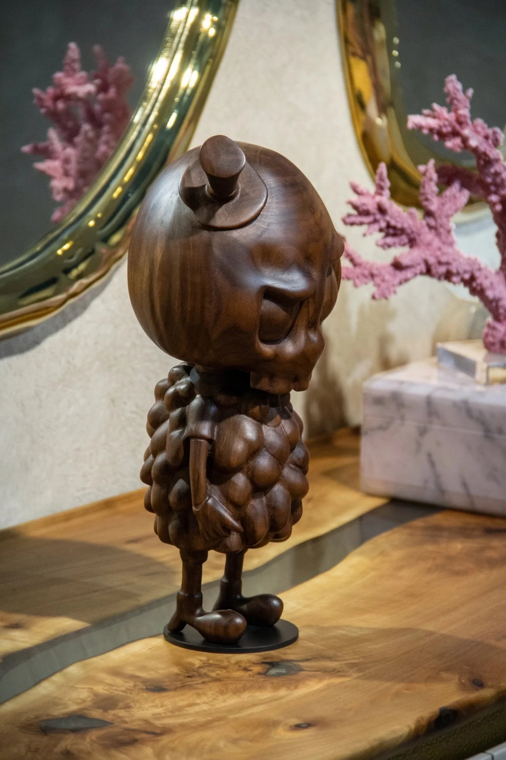 Handcrafted Tycoco Wooden Sculpture - 15" Tall