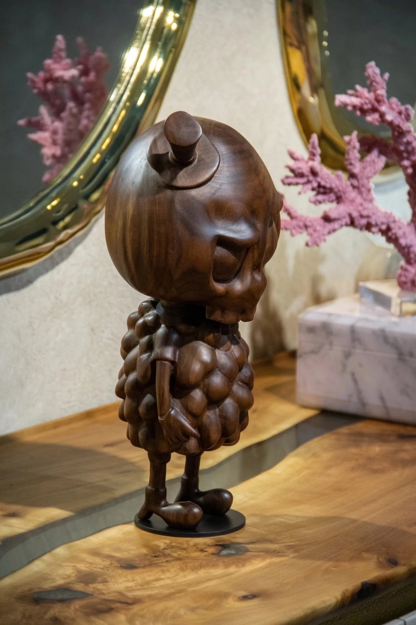 Handcrafted Tycoco Wooden Sculpture - 15" Tall