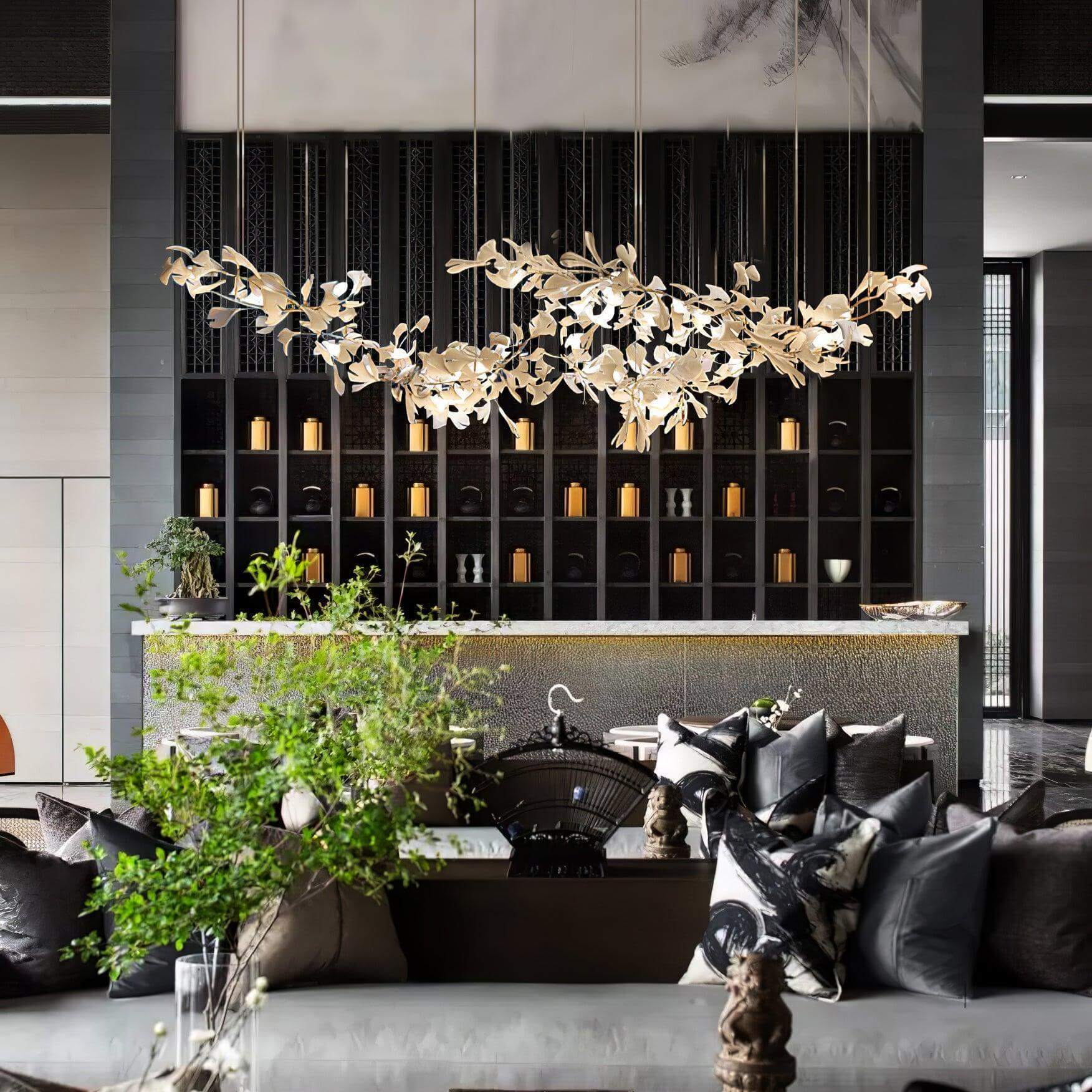 Gingko Chandelier Style C