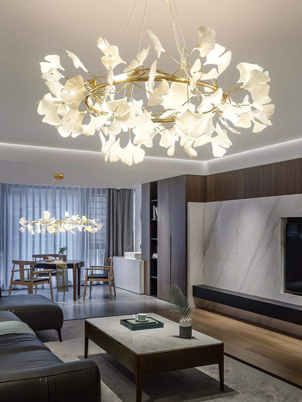 Gingko Chandelier Style D