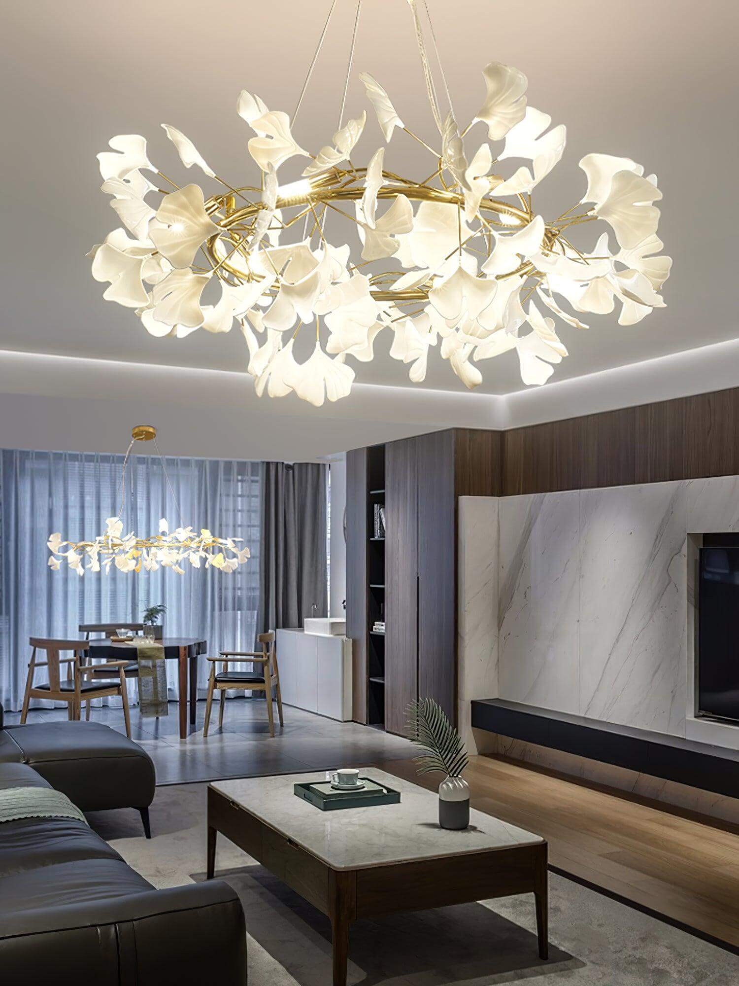 Gingko Chandelier Style D