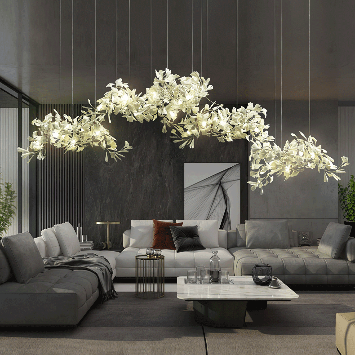 Gingko Chandelier Style I