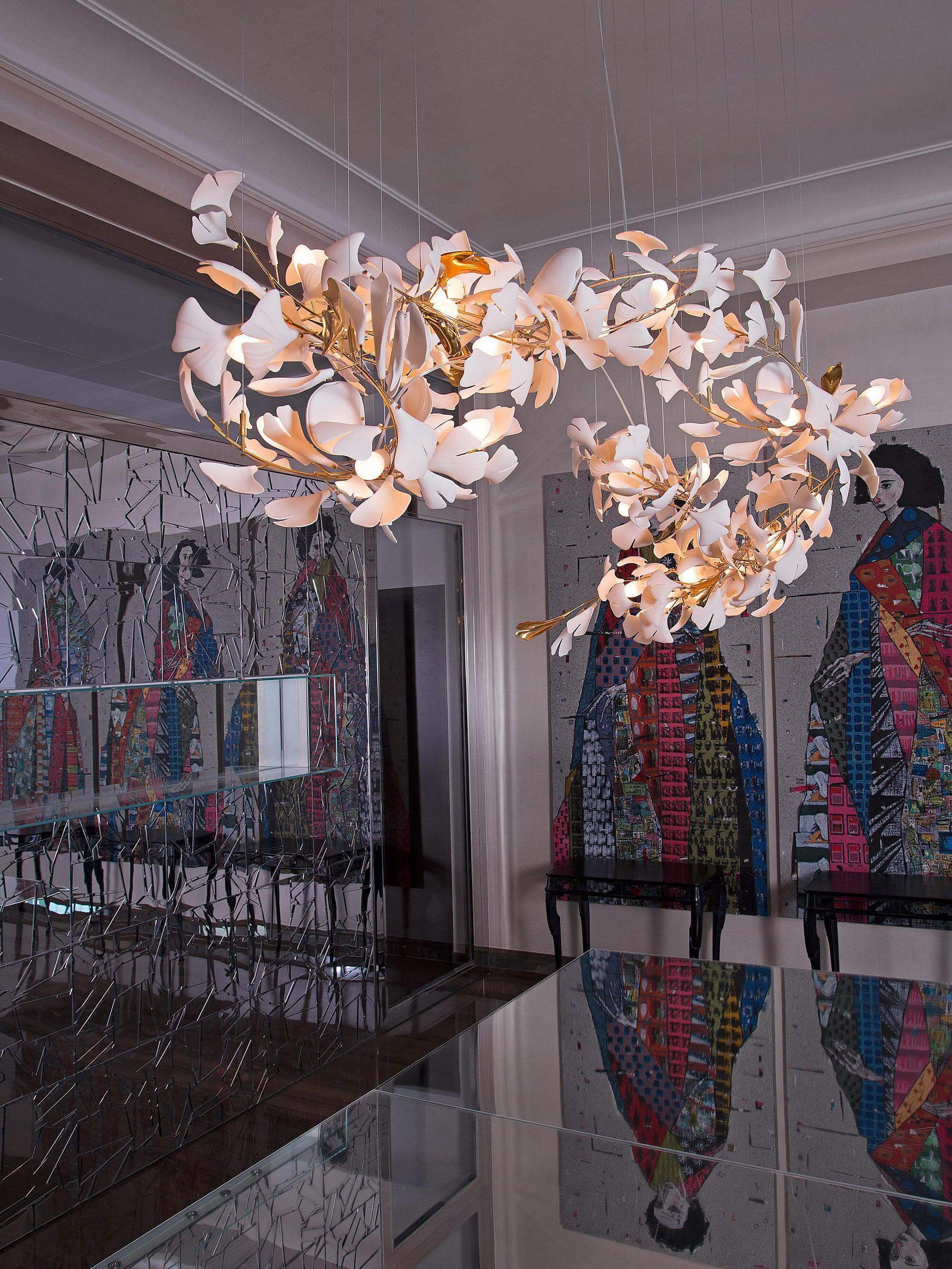 Gingko Chandelier Style J