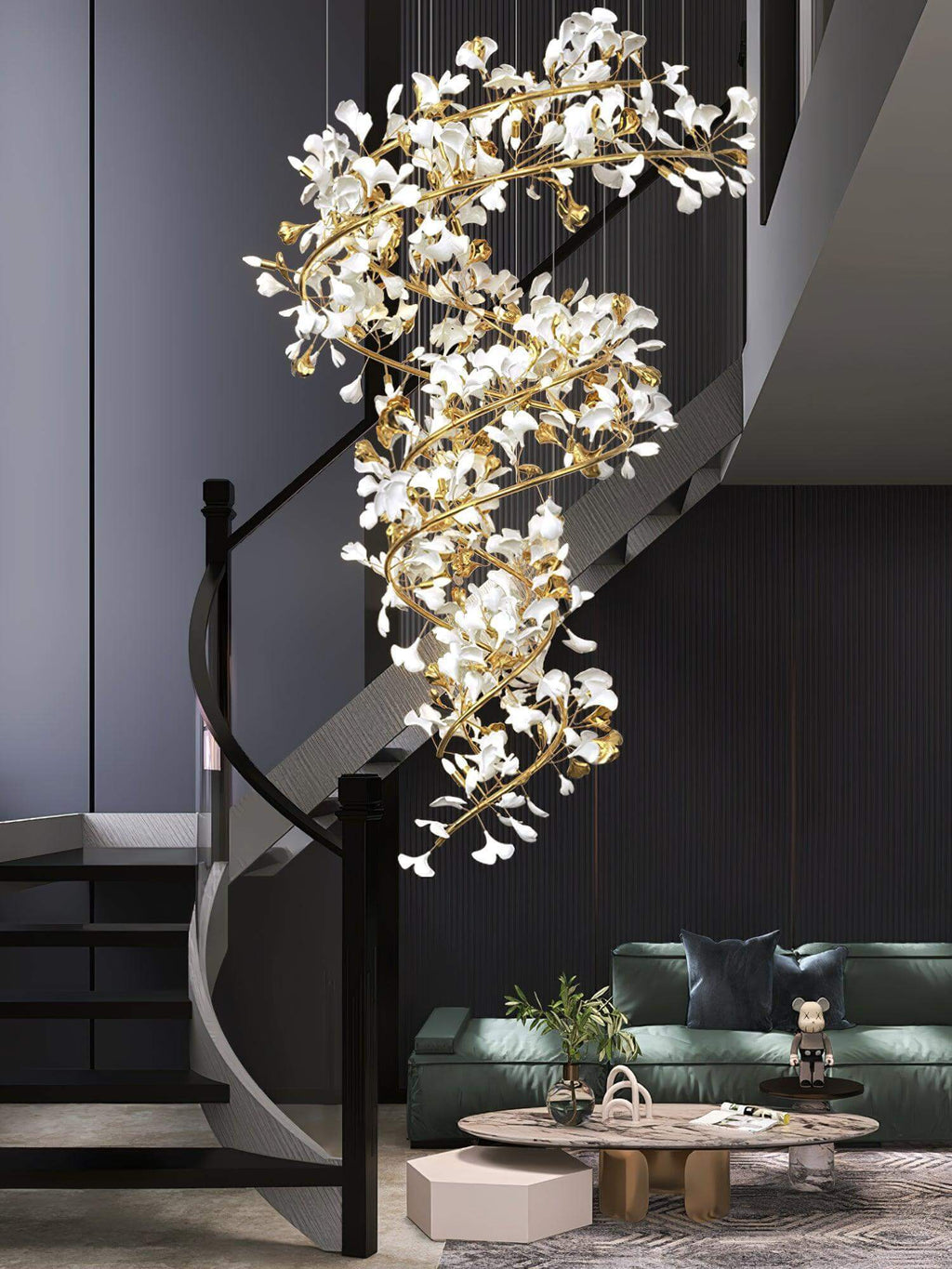 Gingko Chandelier Style M