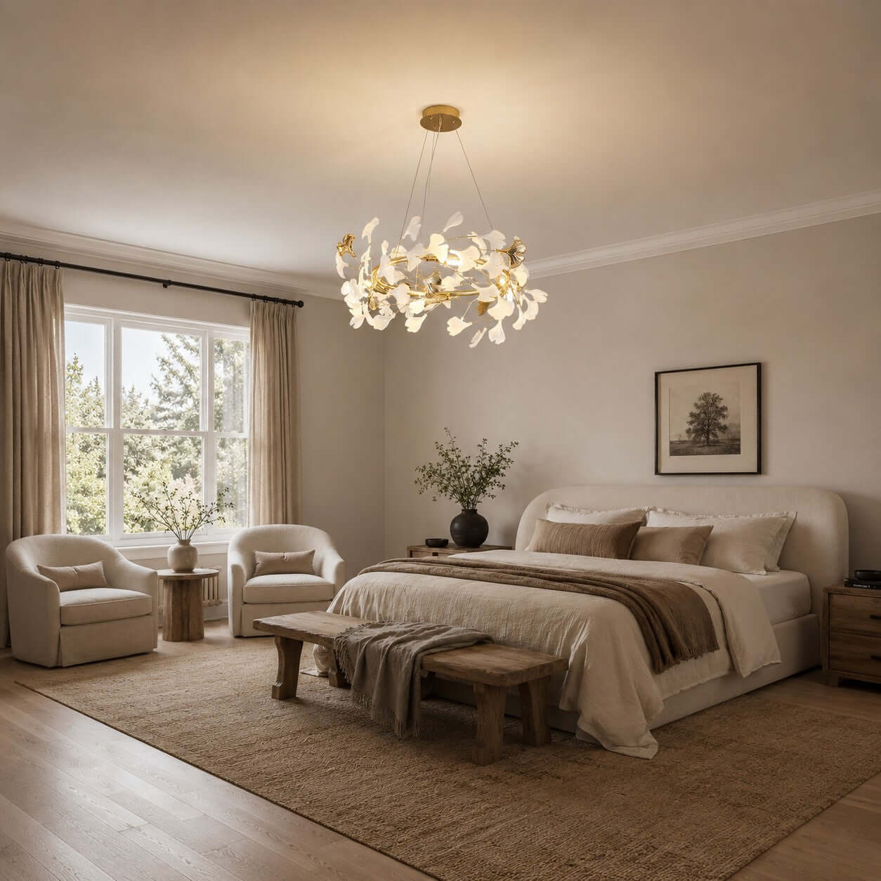 Gingko Chandelier Style E