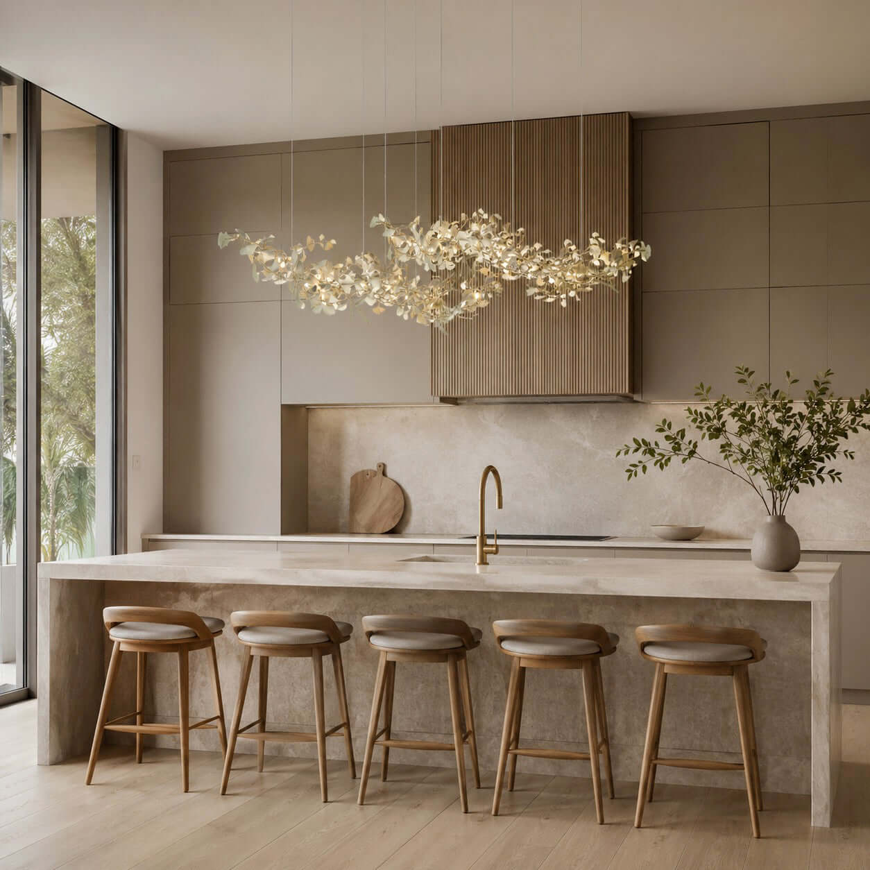 Gingko Chandelier Style H