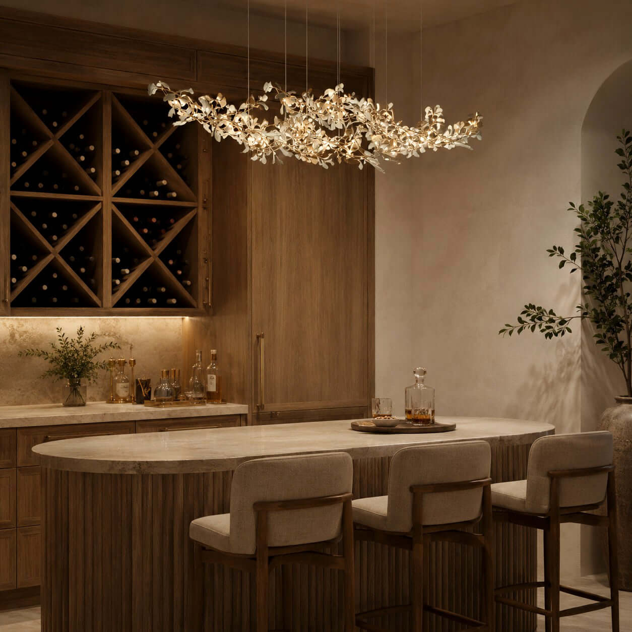 Gingko Chandelier Style H