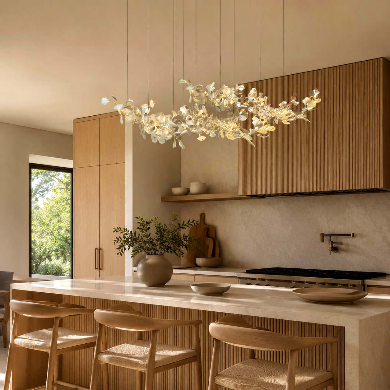 Gingko Chandelier Style H