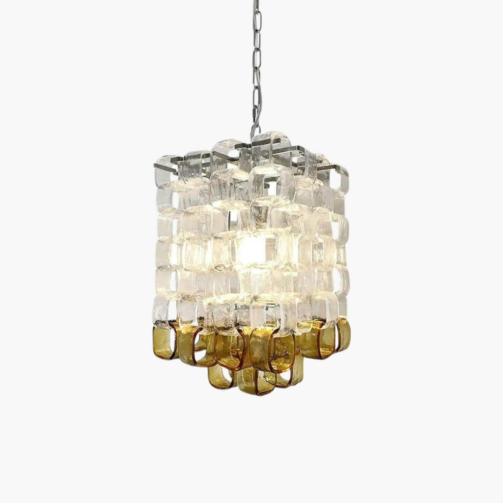 Glass Ice Cube Chandelier