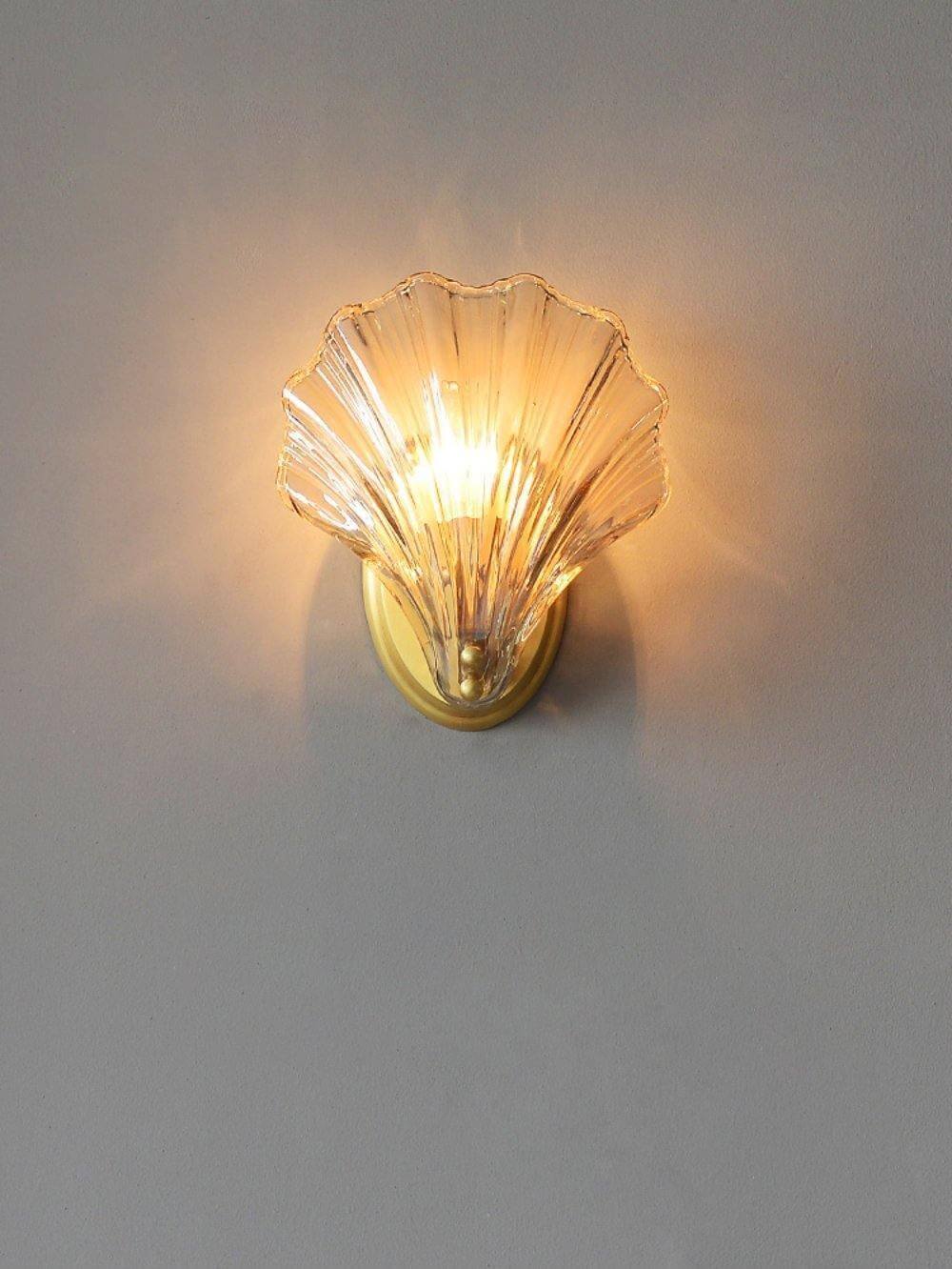 Glass Shell Wall Light
