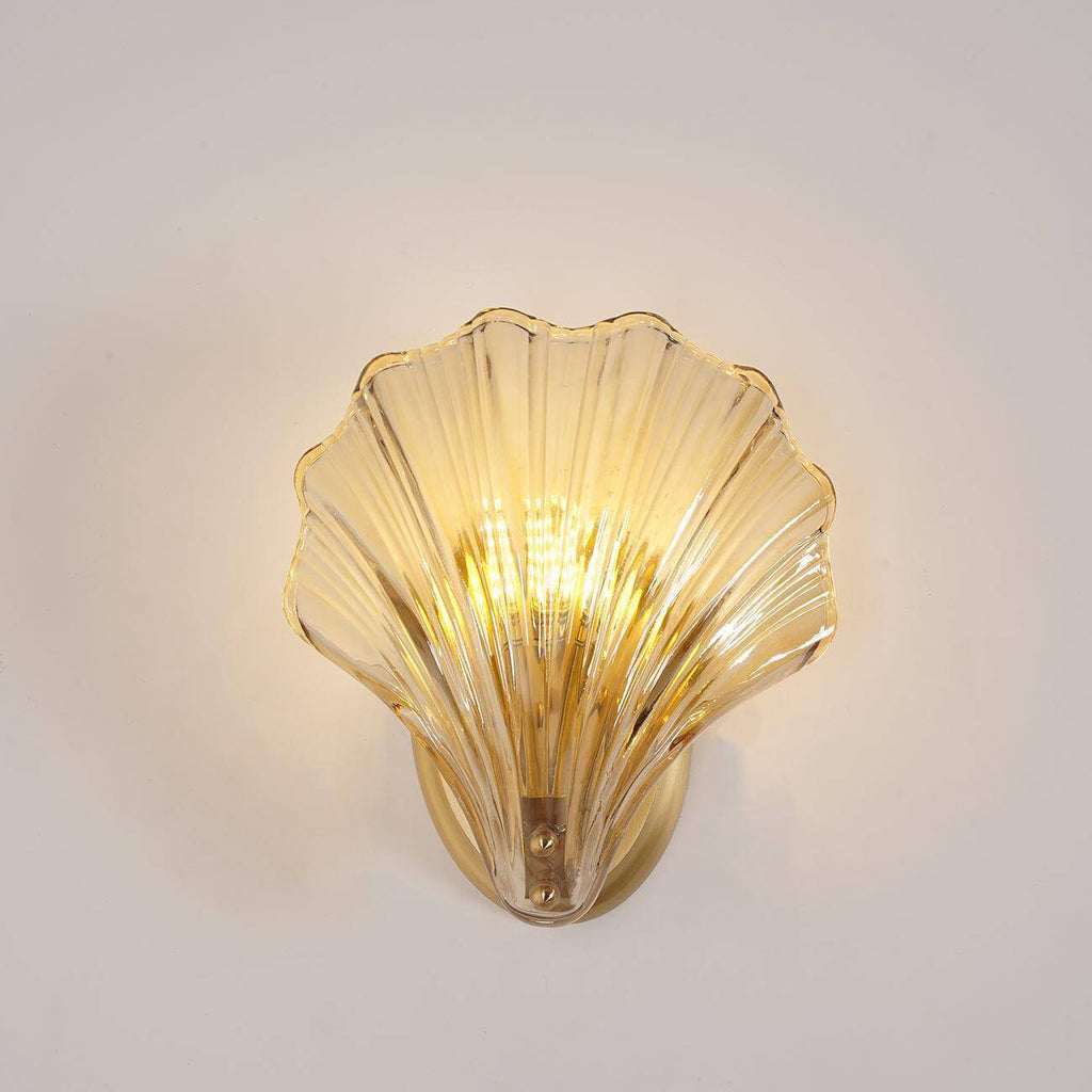Glass Shell Wall Light
