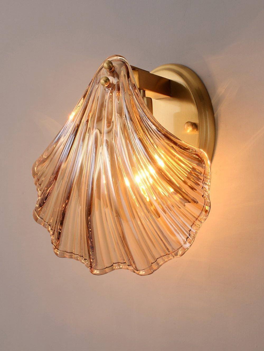Glass Shell Wall Light
