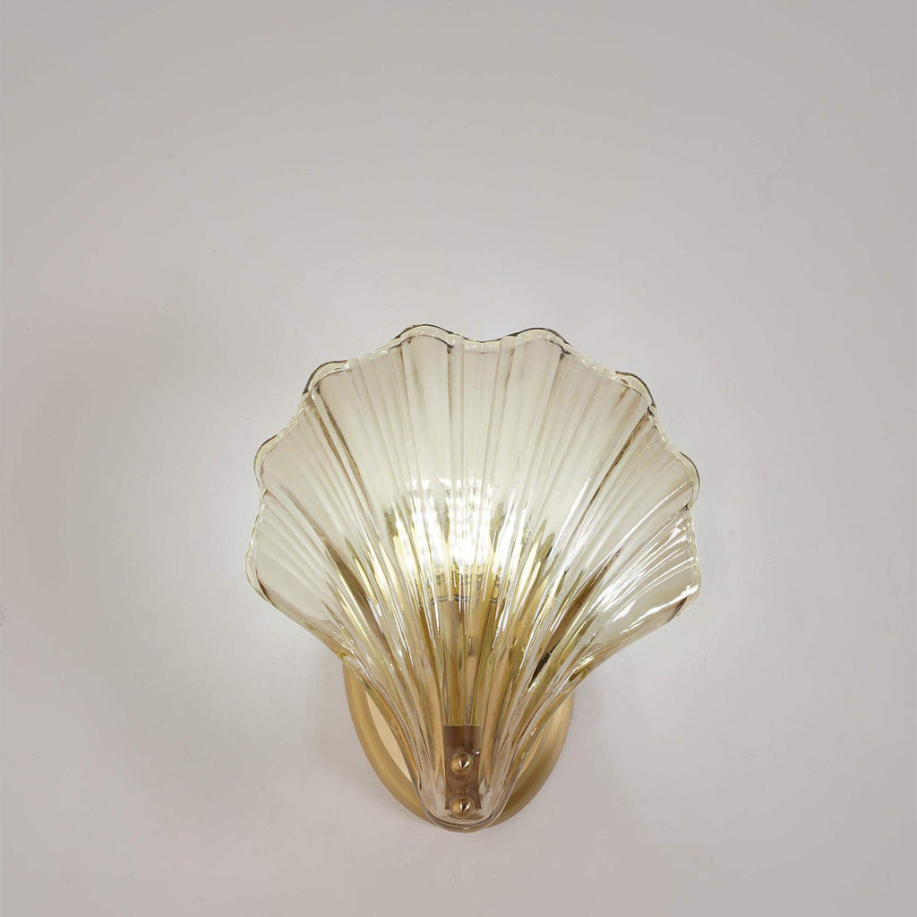 Glass Shell Wall Light