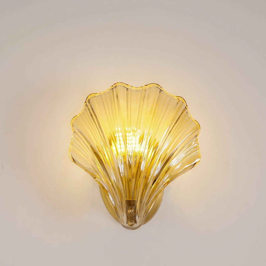 Glass Shell Wall Light