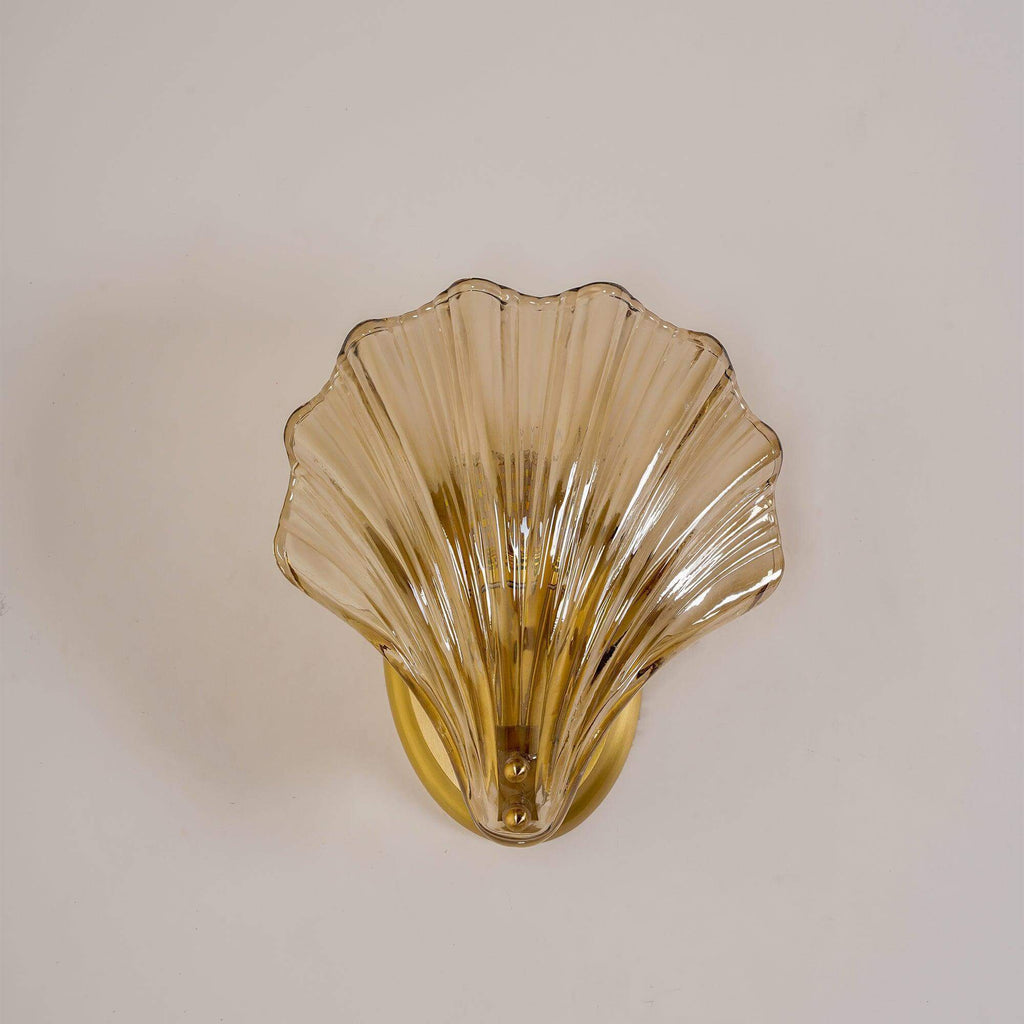 Glass Shell Wall Light