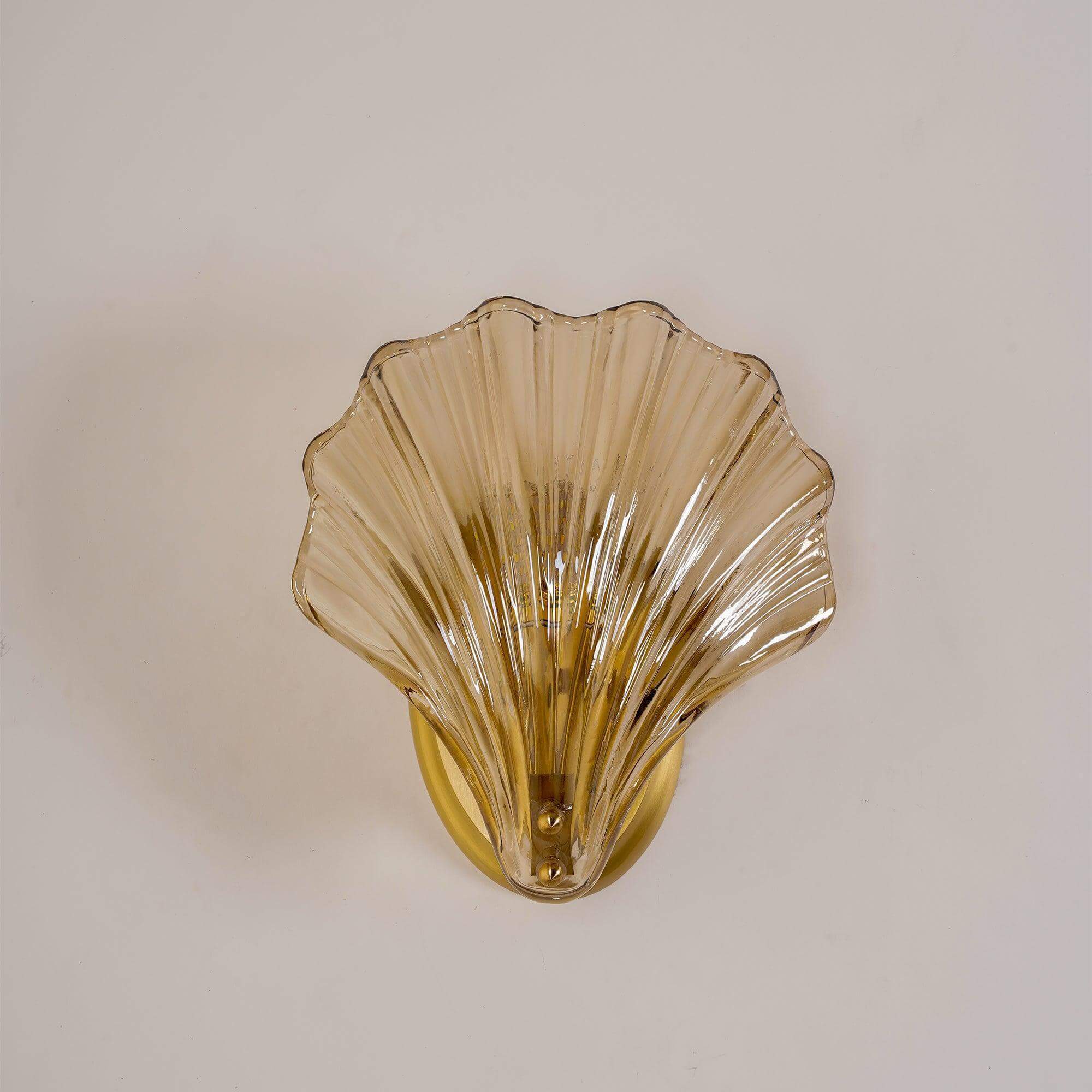 Glass Shell Wall Light