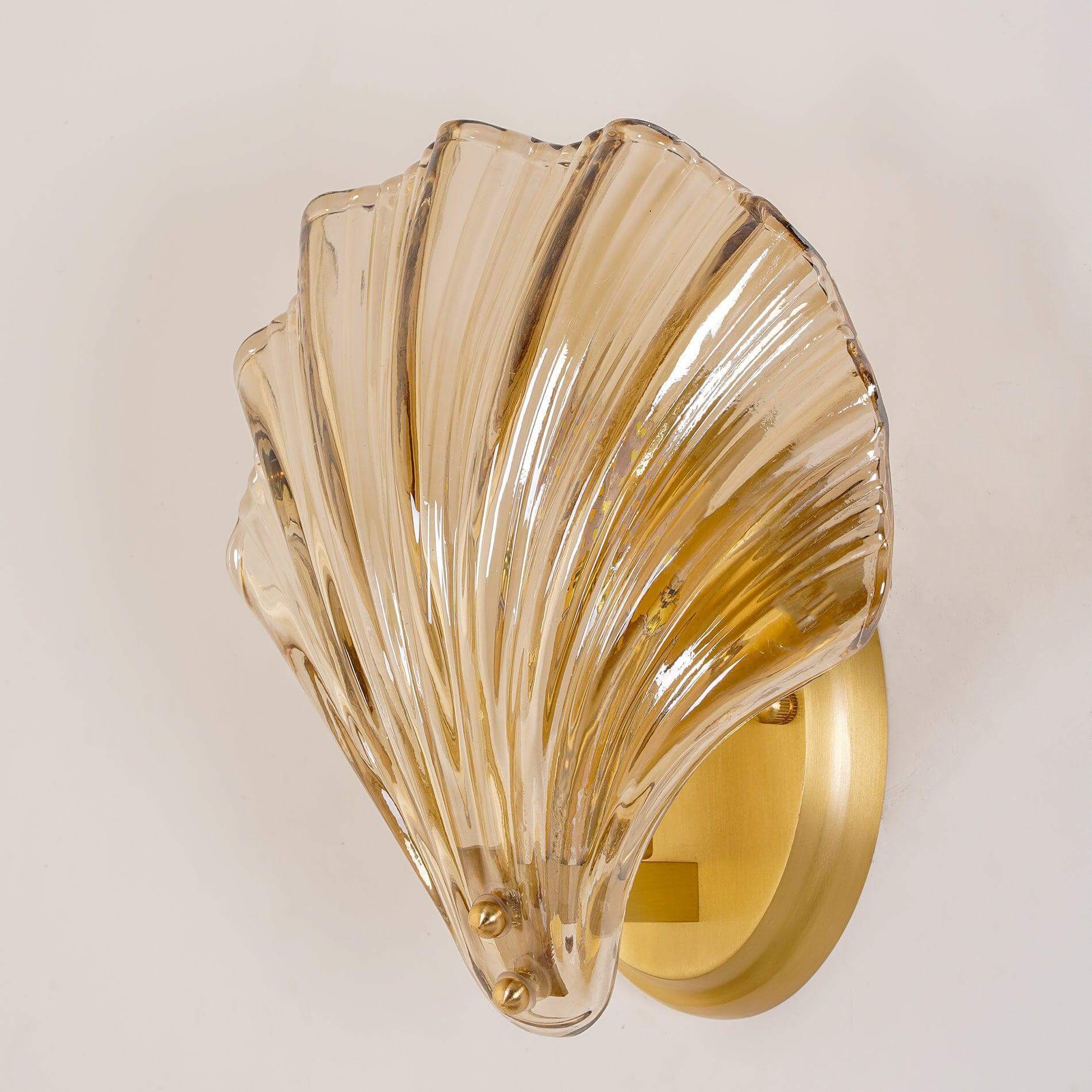 Glass Shell Wall Light