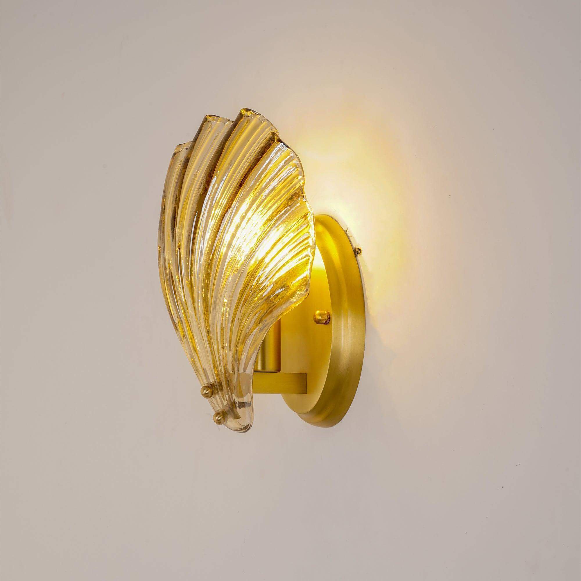 Glass Shell Wall Light