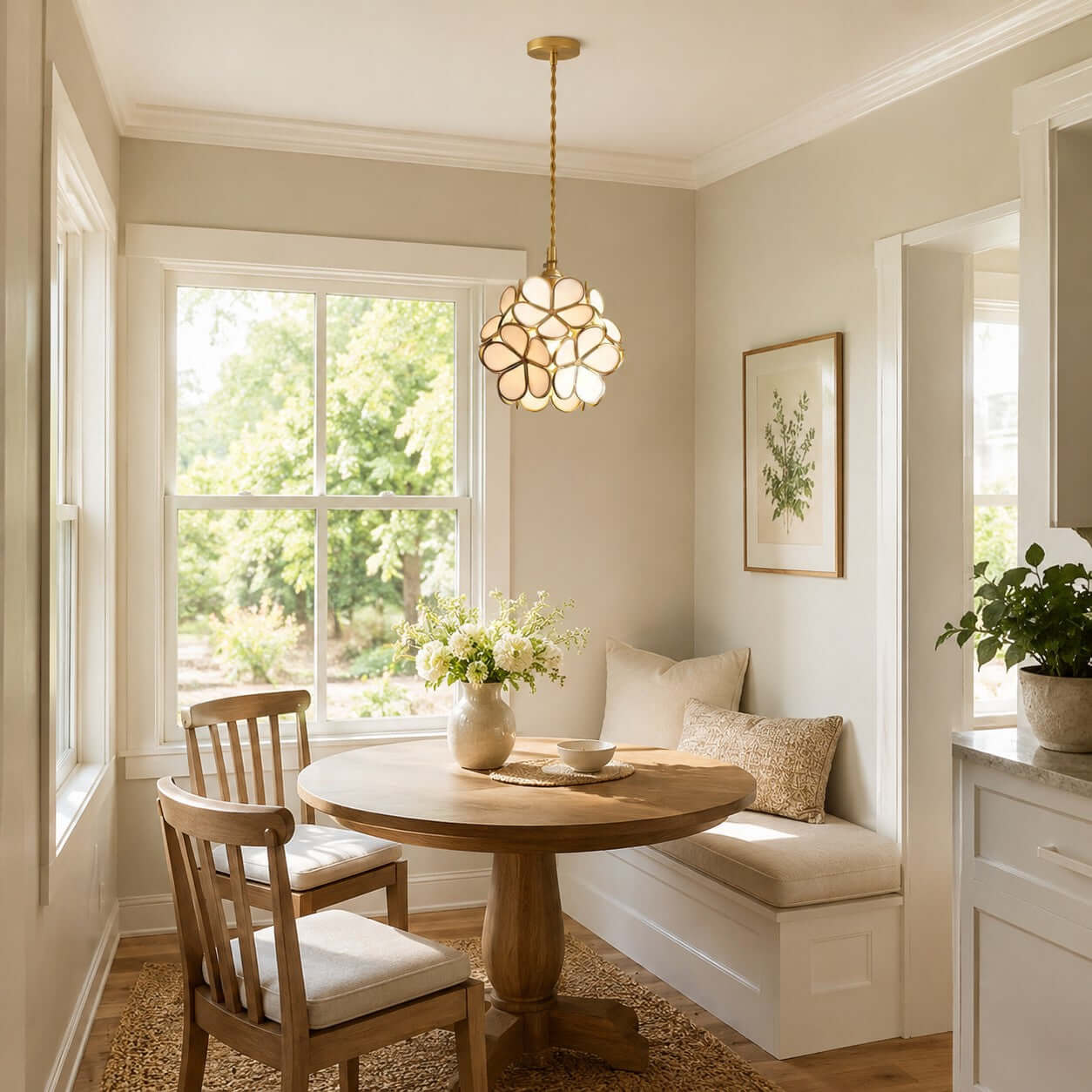 Glass Petal Pendant Light