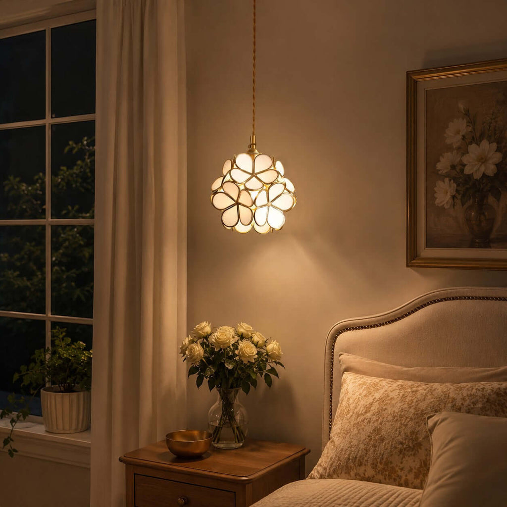 Glass Petal Pendant Light