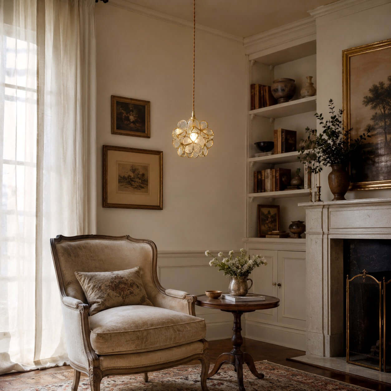 Glass Petal Pendant Light