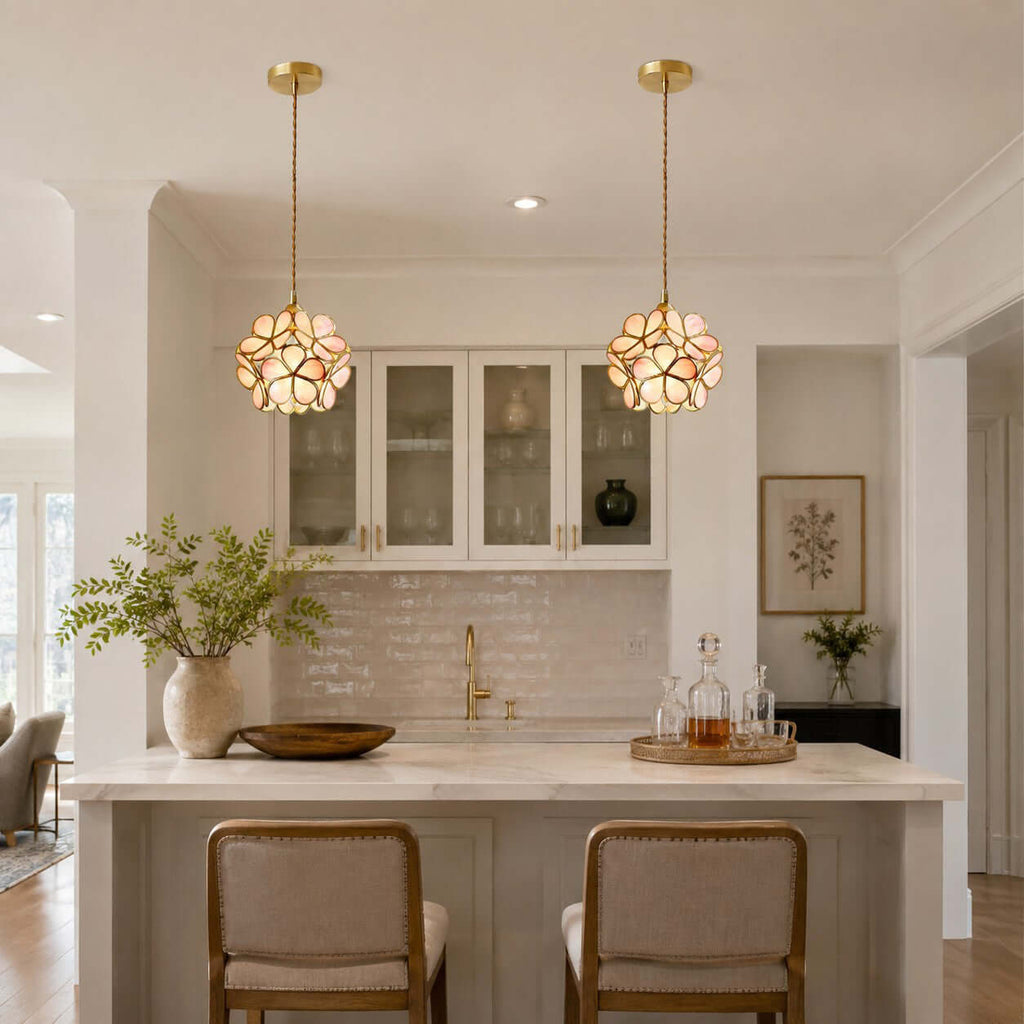 Glass Petal Pendant Light
