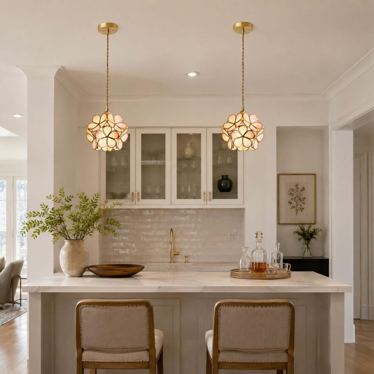 Glass Petal Pendant Light
