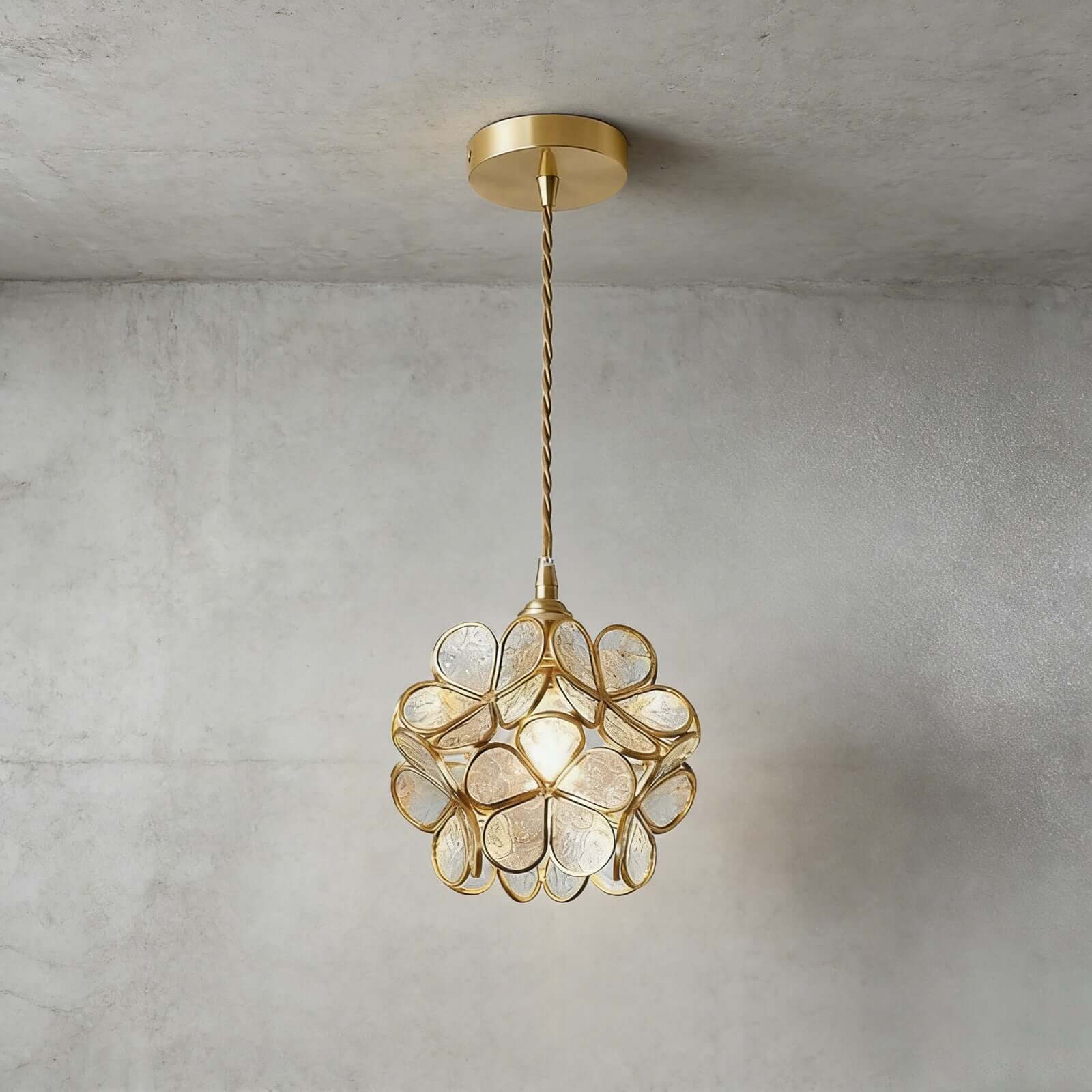 Glass Petal Pendant Light