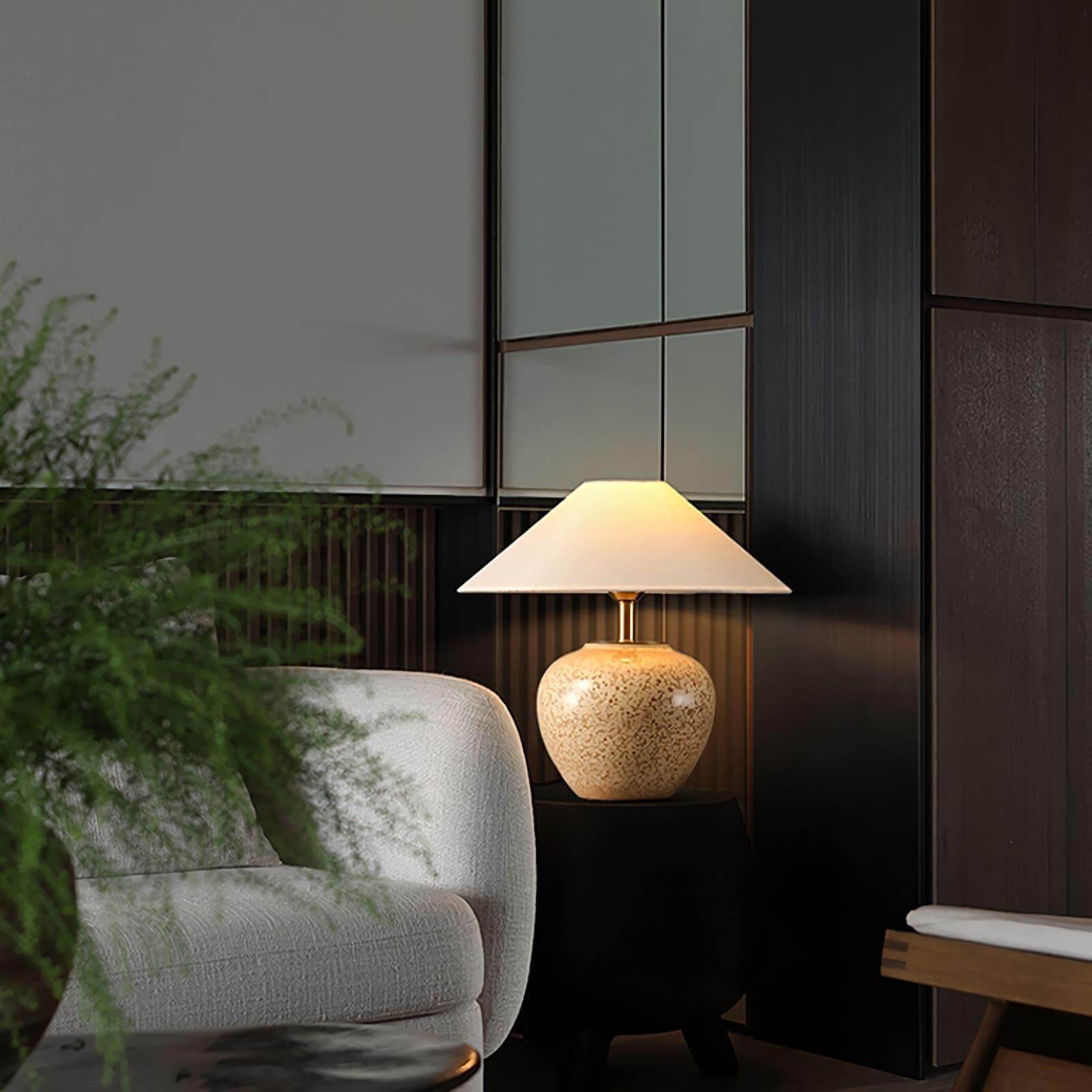 Glazed Ceramic Table Lamp