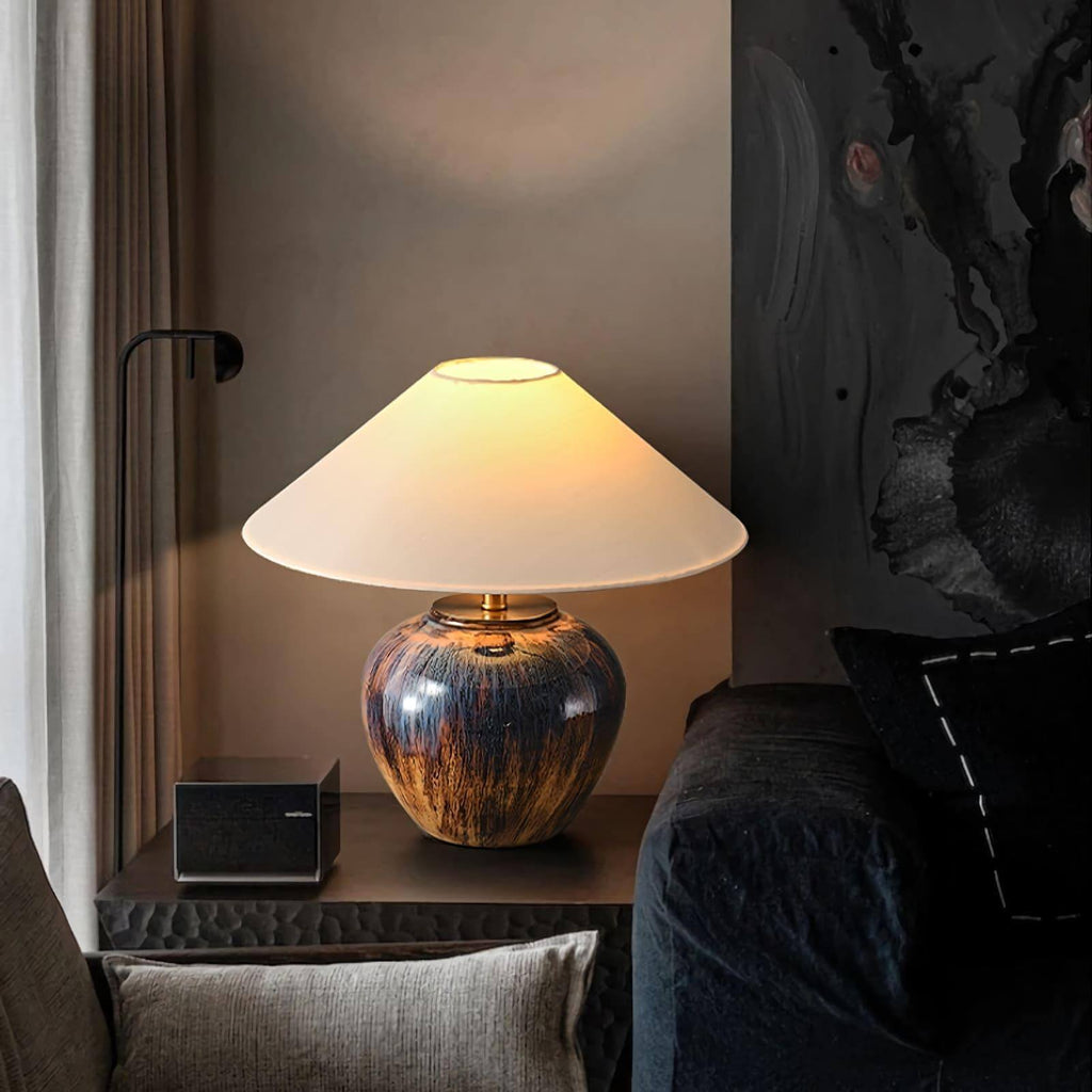 Glazed Ceramic Table Lamp
