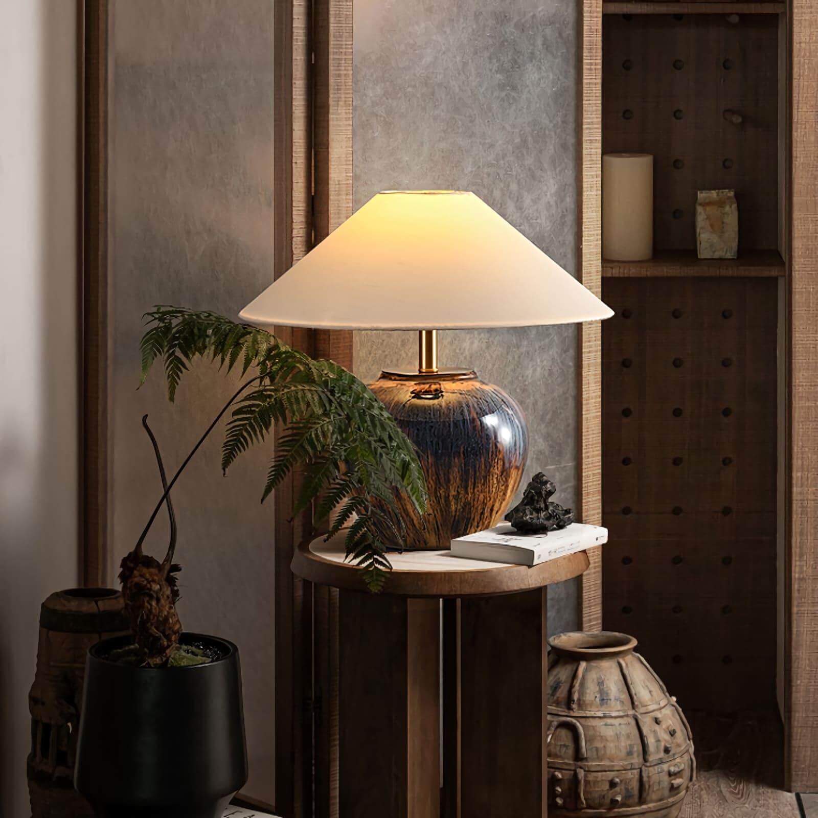 Glazed Ceramic Table Lamp