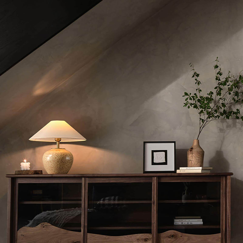 Glazed Ceramic Table Lamp