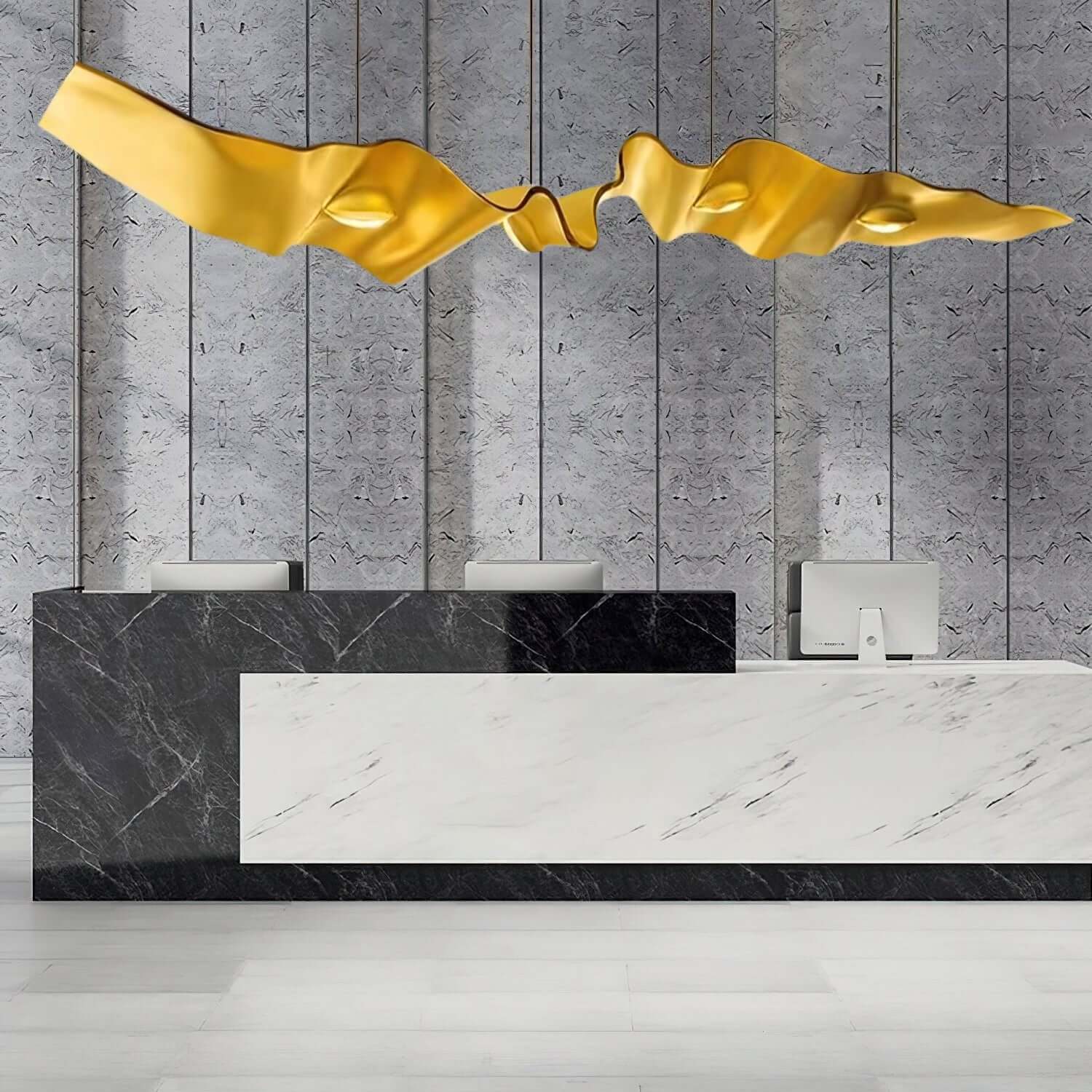 Gold Ribbon Chandelier