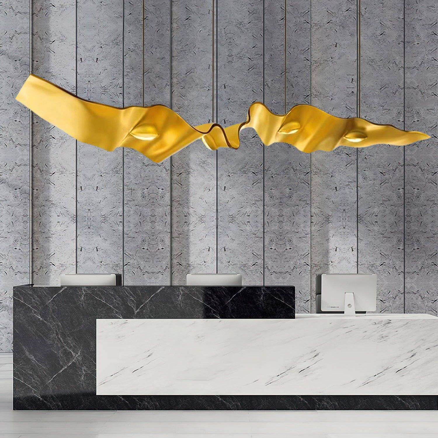 Gold Ribbon Chandelier