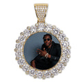 Custom Photo Memory Medallions Necklace With Tennis Chain With Cubic Zircon Chains
