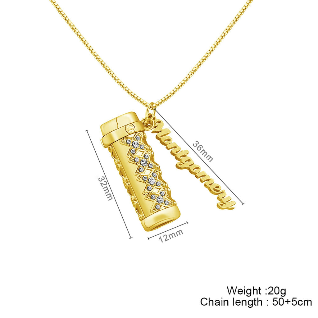 Personalised Letter Mini Colorful Kaleidoscope Pendant Necklaces