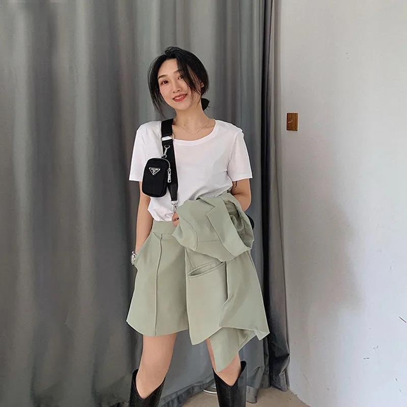 Women's Shorts And Blazer Set Korean Loose Two Piece Suits Female Summer Office Ladies