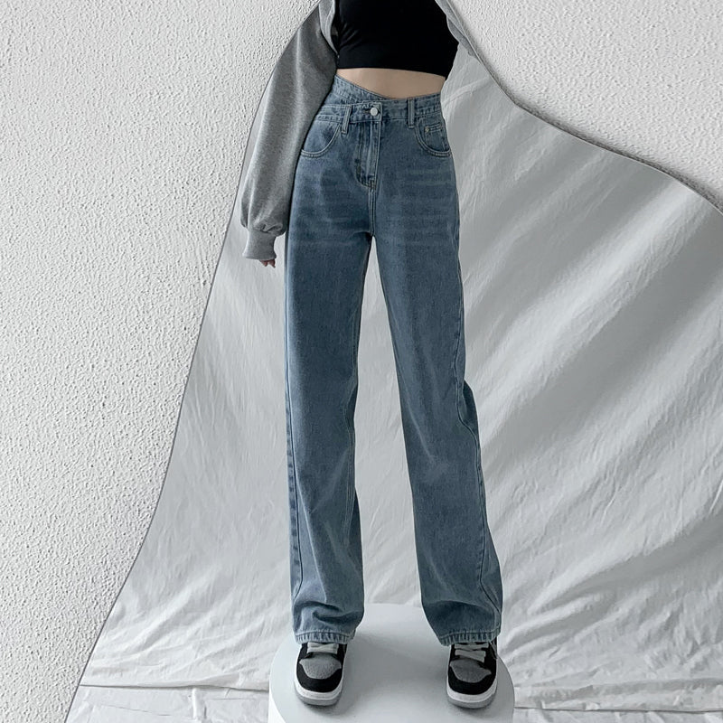 Jeans Women Wide Leg Pants Mom Femme High Waist Woman Trousers