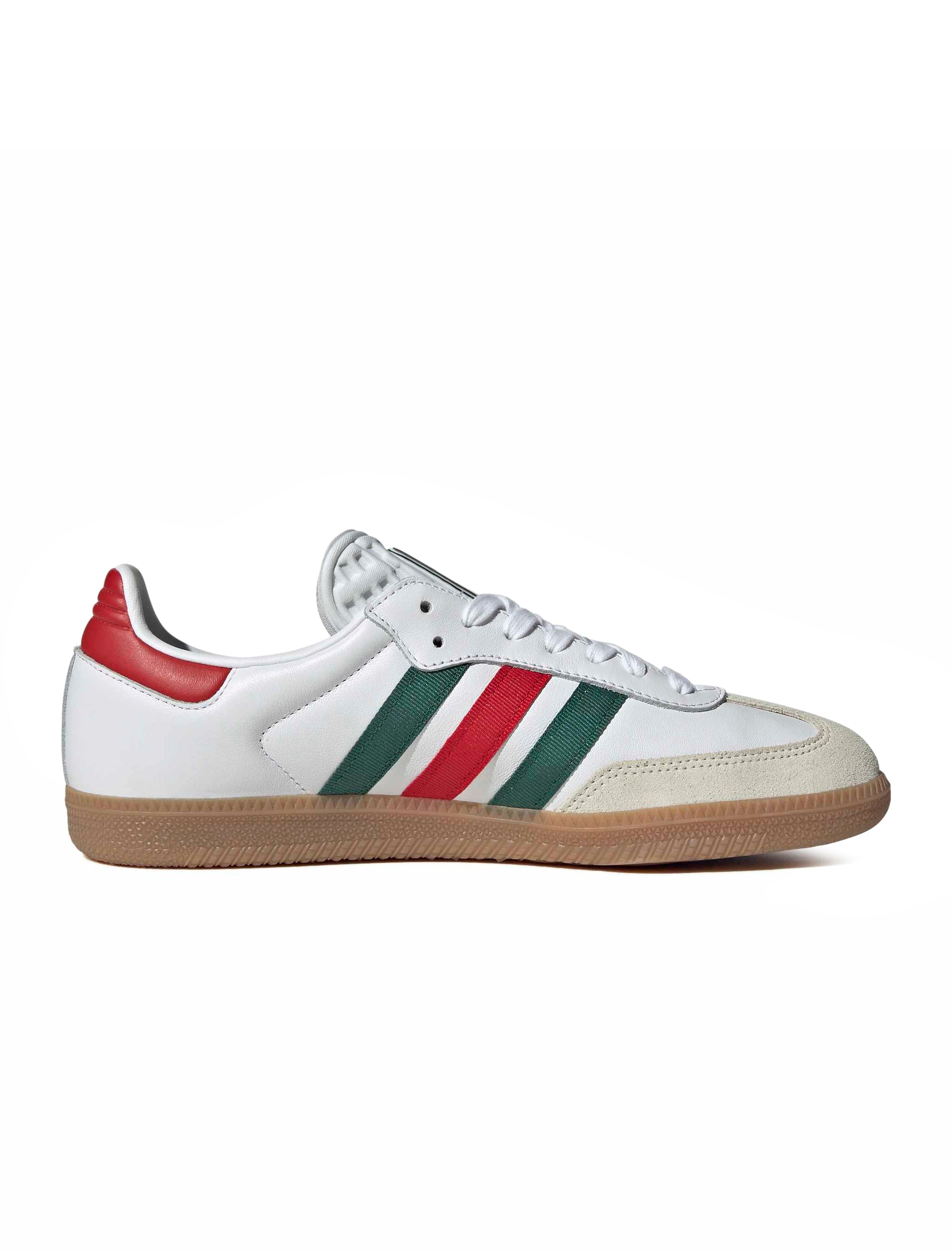 Adidas Mens Samba OG - White/Scarlet/Dark Green