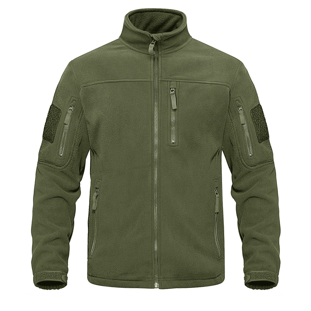 Full Zip Up Tactical Army Fleece Jacket Military Thermal Warm Outwear Windbreaker