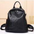 Genuine Real Cowhide Leather Backpack High Quality Women's Bag Durable Dirty Student School Bag