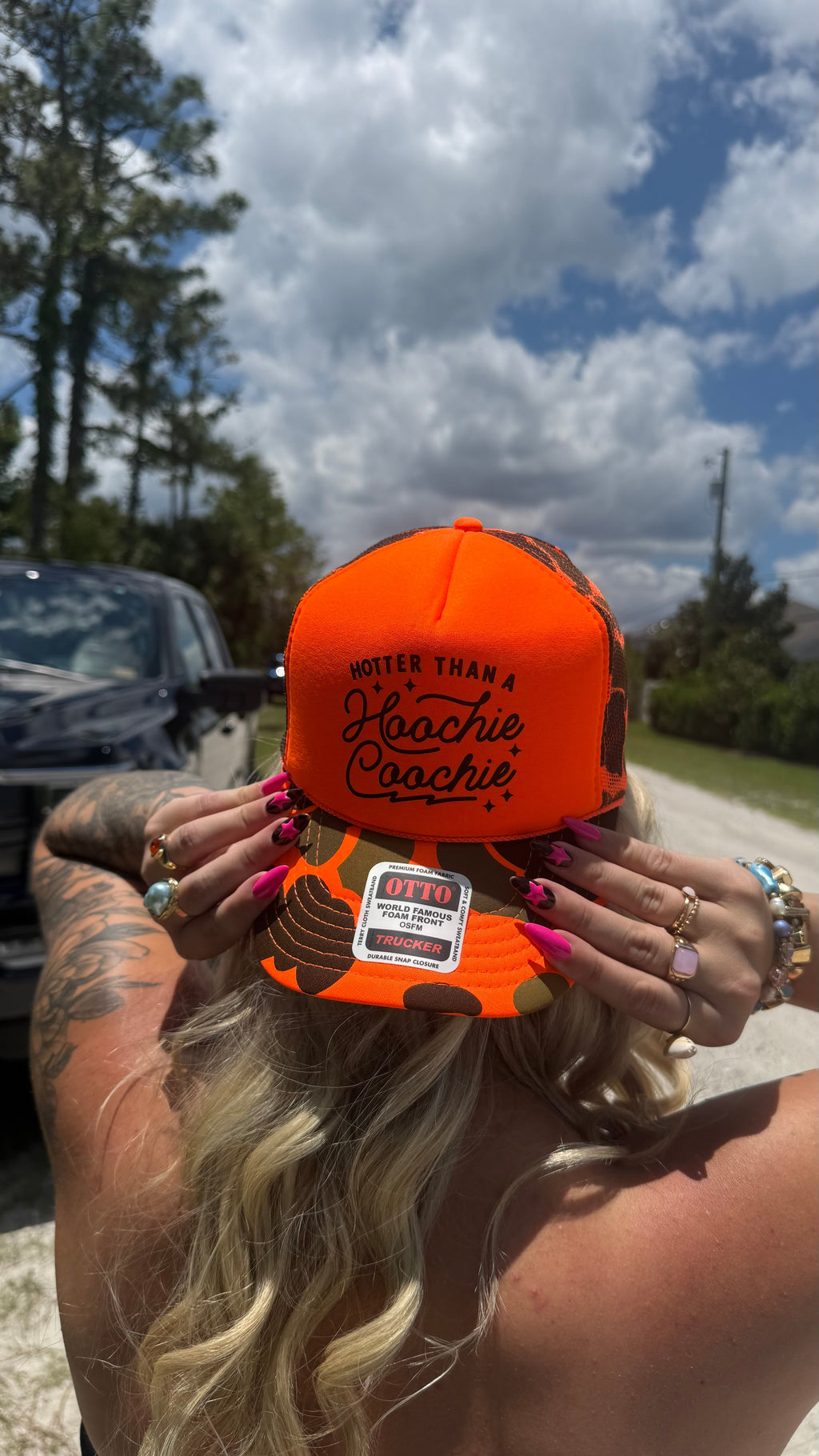 Hotter Than A Hoochie Coochie Trucker Hat