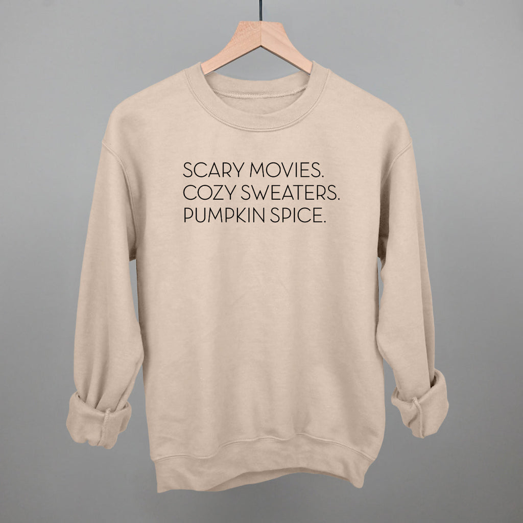 Scary Movies, Cozy Sweaters, Pumpkin Spice