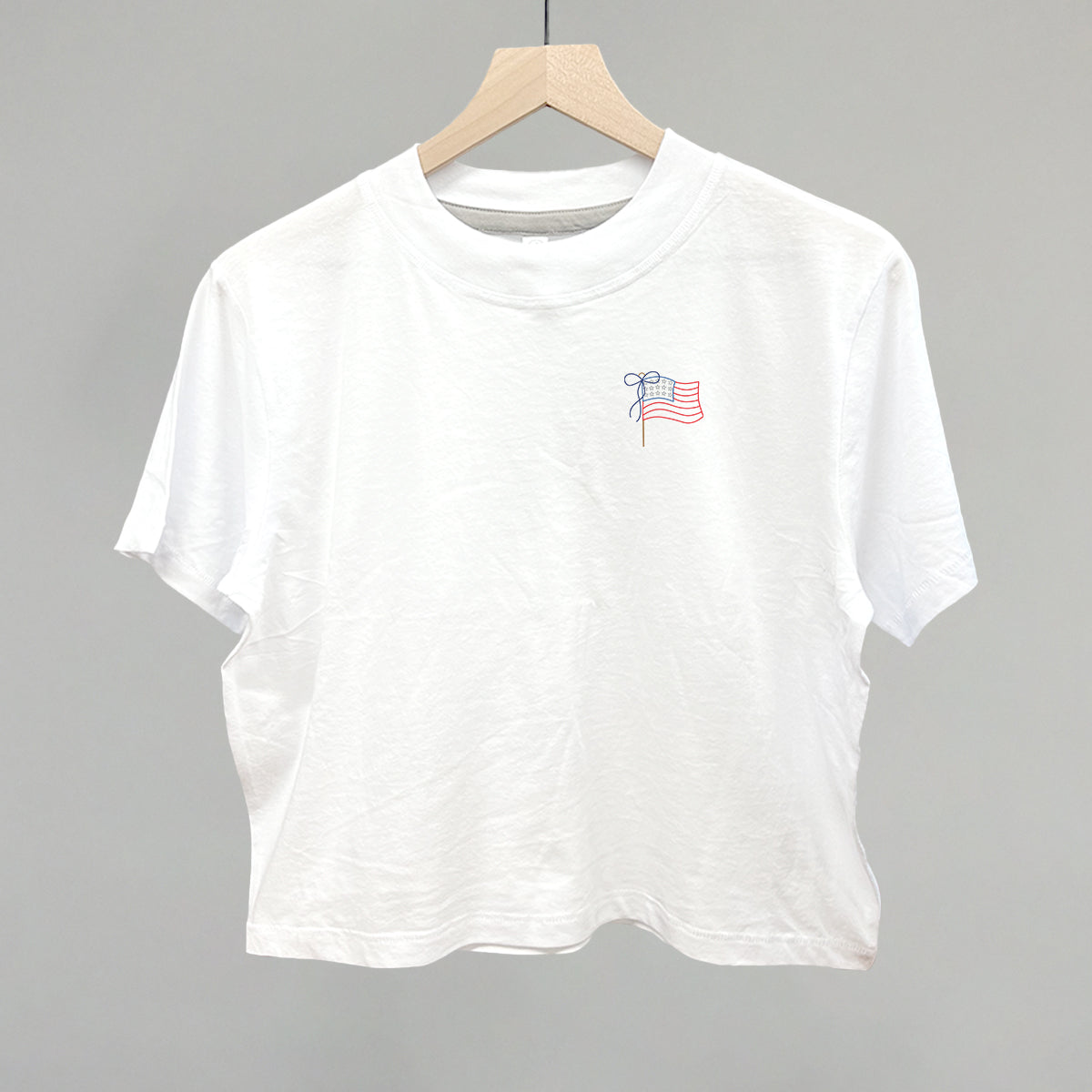 American Flag With Bow (Left Chest)