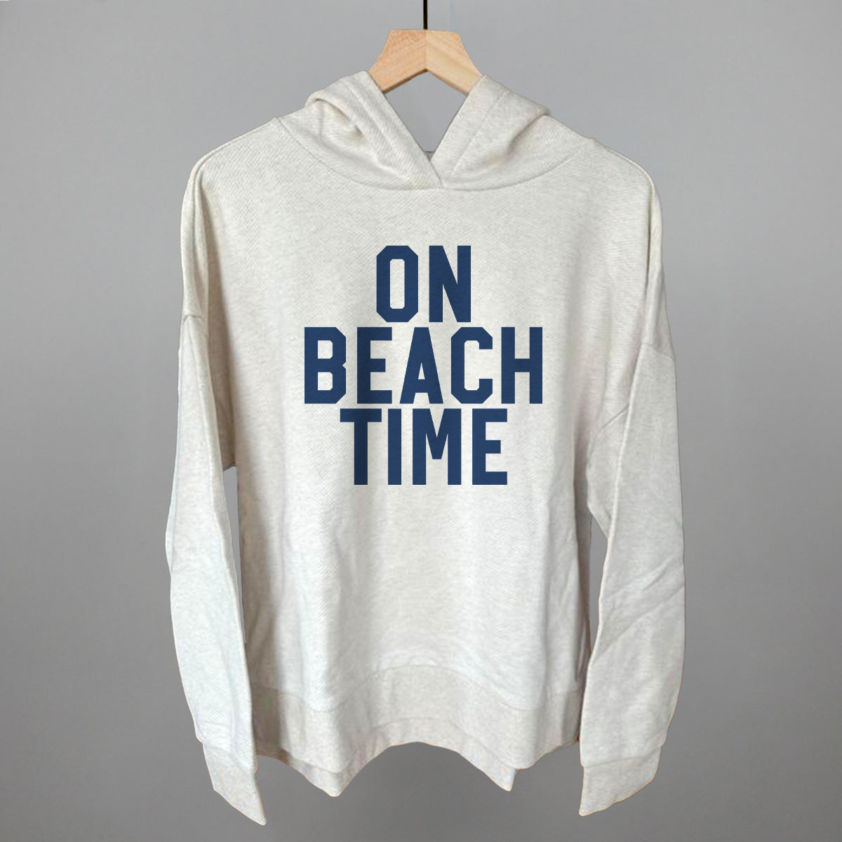 On Beach Time Block Letters