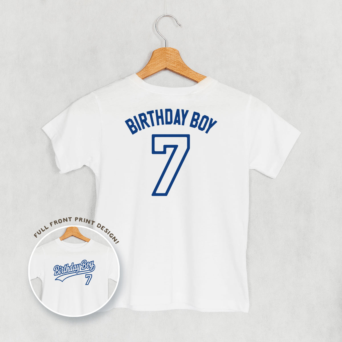 Birthday Boy Varsity #7 (Kids Back Print)
