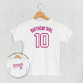 Birthday Girl Varsity #10 (Kids Back Print)