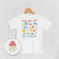 Sea Ya At The Beach Doodles (Kids Back Print)