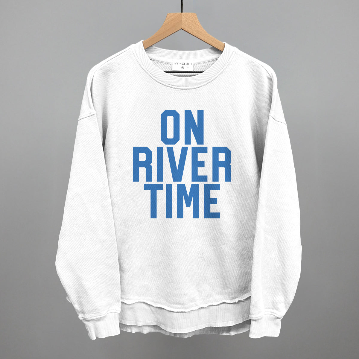 On River Time Block Letters